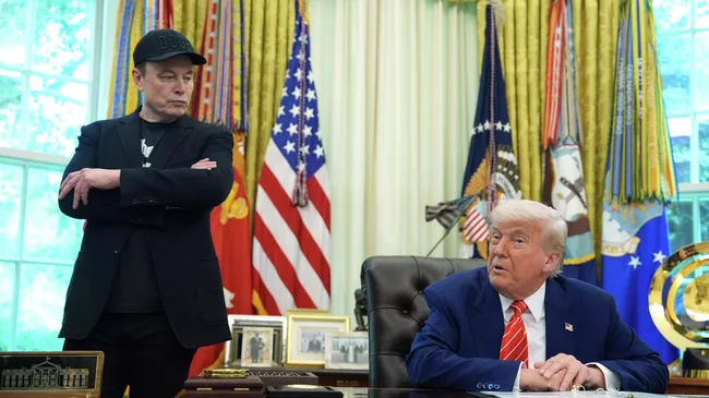 Илон Маск и Дональд Трамп