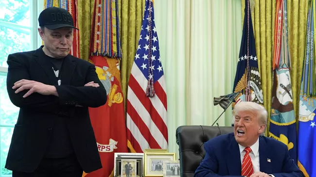 Илон Маск и Дональд Трамп