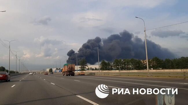 Пожар на складе в подмосковном Пушкино 