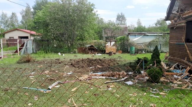 Последствия атаки БПЛА в Московской области