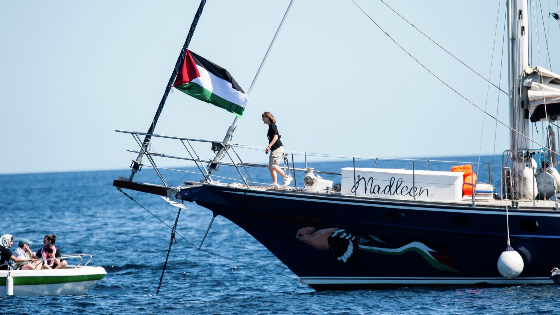 Грета Тунберг на судне Мадлен перед отправлением в Газу - РИА Новости, 1920, 09.06.2025