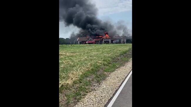 Последствия ракетного удара ВСУ по культурно-досуговому центру в Курской области