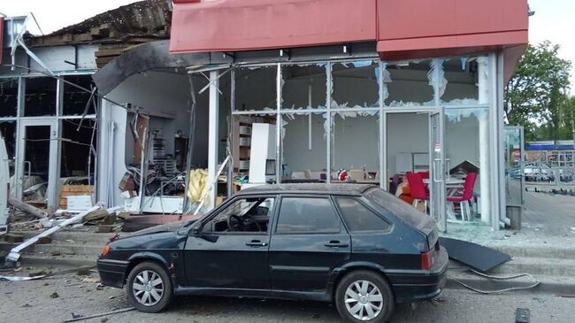 Последствия обстрела в поселке Пролетарский Ракитянского района