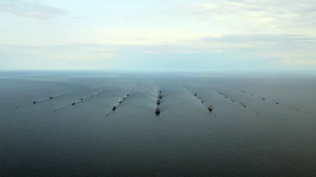 Корабли ВМС США и НАТО в Балтийском море во время учений Baltic Operations 2025