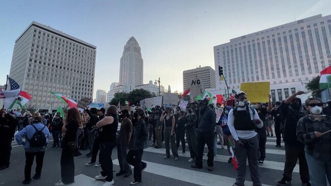 Массовые протесты в Лос-Анджелесе