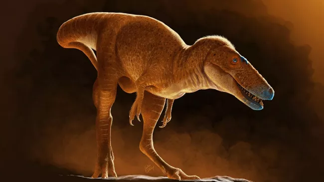 Тираннозавр Khankhuuluu mongoliensis в представлении художника