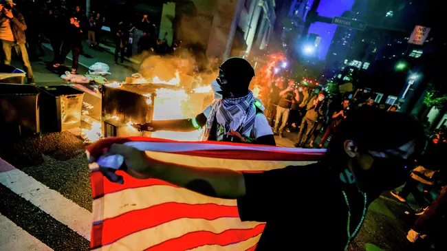 Протесты против миграционной политики в Сиэтле, США 