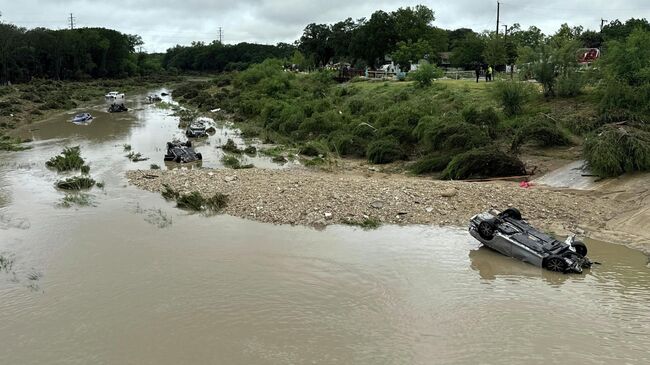 Наводнение в Сан-Антонио, штат Техас, США