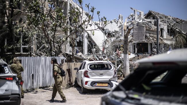 Последствия обстрела Ришон-ле-Циона со стороны Ирана