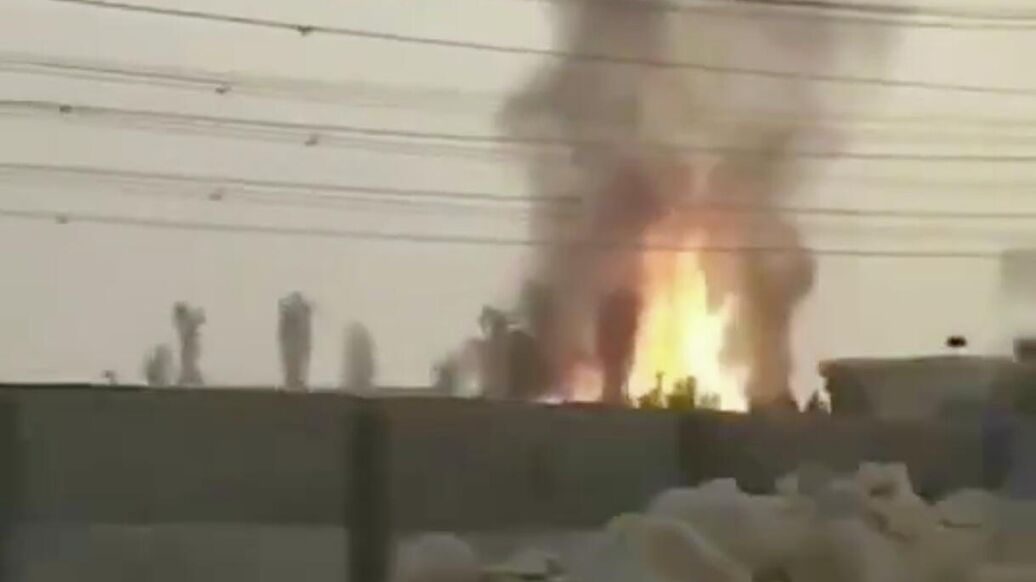 Пожар в Бушере, Иран. Кадр видео из соцсетей