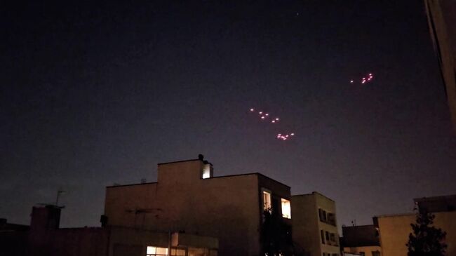 Кадры работы иранской ПВО в Тегеране