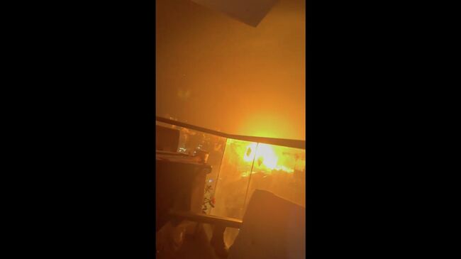 Попадание иранской ракеты по израильской территории