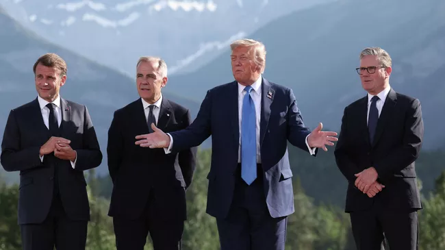 Президент США Дональд Трамп во время саммита G7
