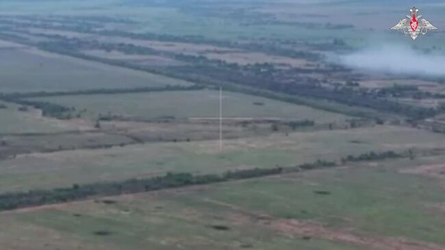 Поражение пункта временной дислокации ВСУ в Запорожской области с применением авиабомбы