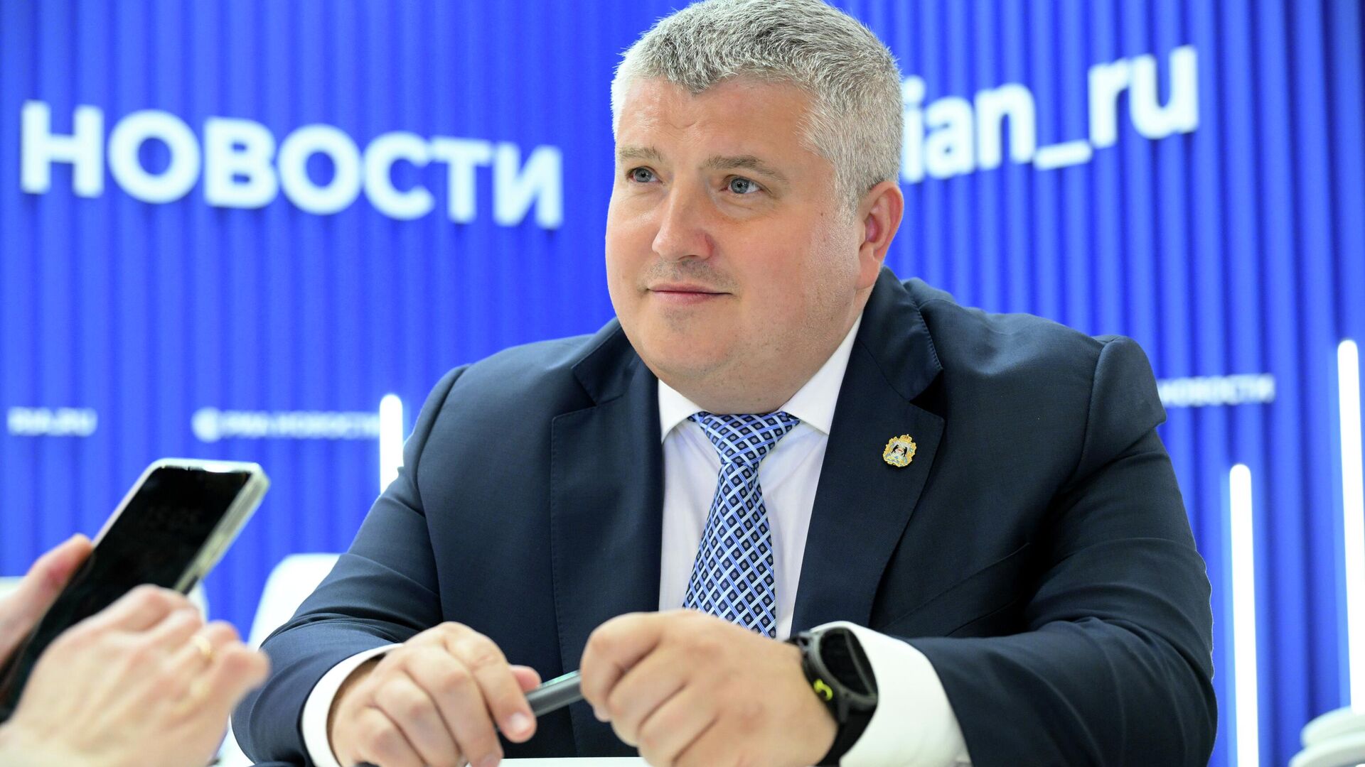 Врио губернатора Новгородской области Александр Дронов на ПМЭФ-2025 - РИА Новости, 1920, 18.06.2025