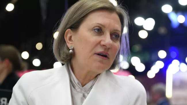 Анна Попова на стенде РИА Новости на ПМЭФ-2025