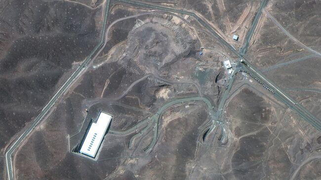 Спутниковый снимок объекта по ядерному обогащению топлива в Фордо в Иране