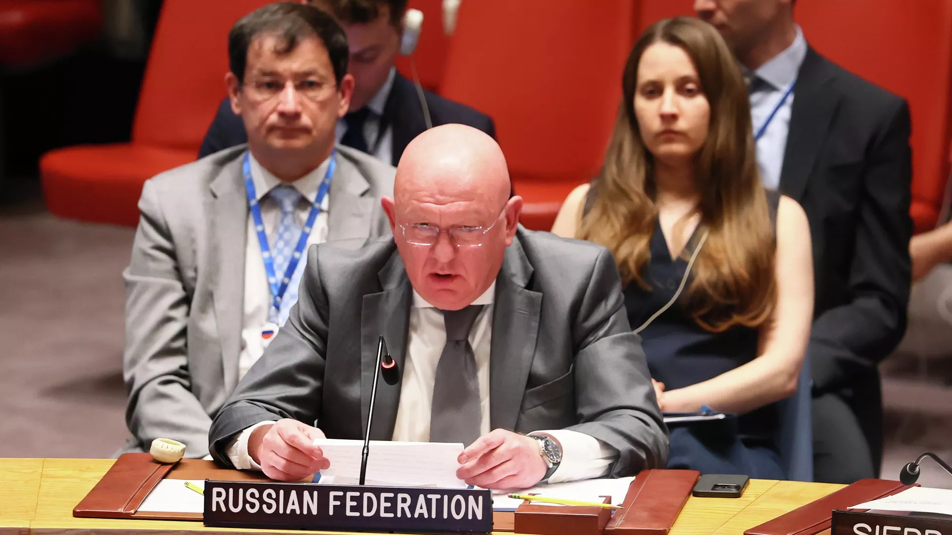 Постпред России при ООН Василий Небензя вытупает на заседании Совета Безопасности, посвященном ударам по иранской ядерной инфраструктуре - РИА Новости, 1920, 22.06.2025