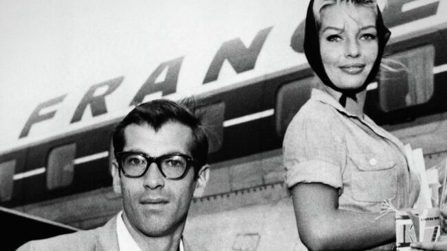 Роже Вадим и его жена, датская актриса Аннет Стройберг Роже Вадим и его жена, датская актриса Аннет Стройберг