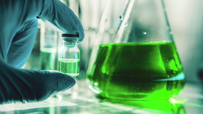 Колба с жидкостью