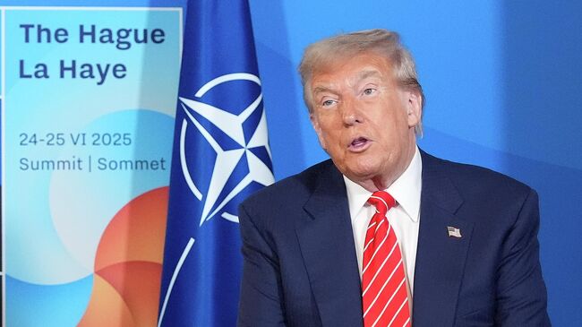 Президент США Дональд Трамп на саммите НАТО в Гааге