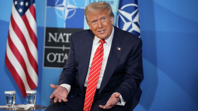 Президент США Дональд Трамп на саммите НАТО в Гааге