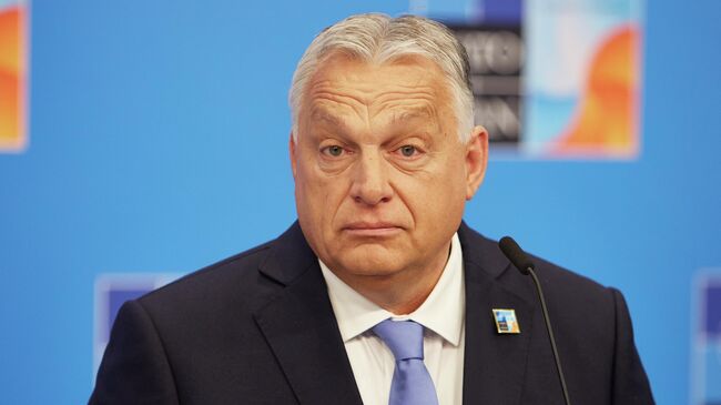 Премьер-министр Венгрии Виктор Орбан на саммите НАТО