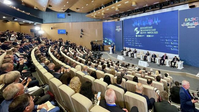Пленарное заседание Евразийского экономического форума в Минске
