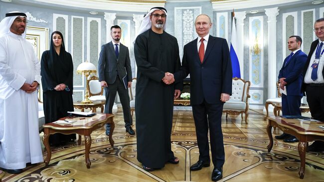 Путин на встрече с наследным принцем Абу-Даби 
