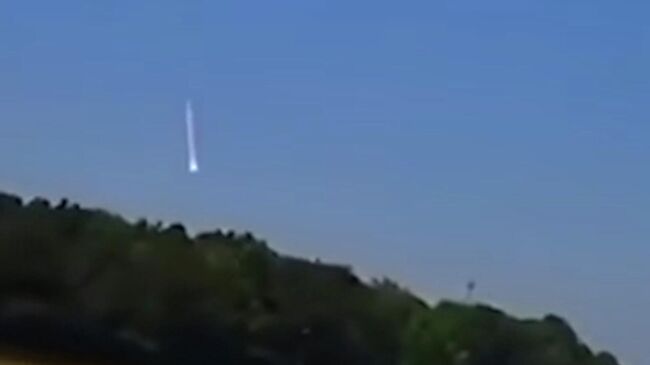 Момент падения огненного шара на юго-востоке США