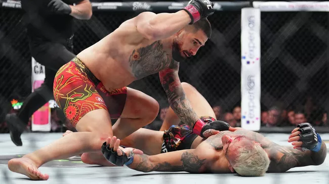 Илия Топурия в бою на UFC 317