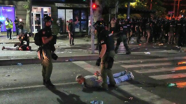 Акция протеста в Сербии