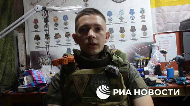 Работа расчетов ударных БПЛА в районе Работино в Запорожской области