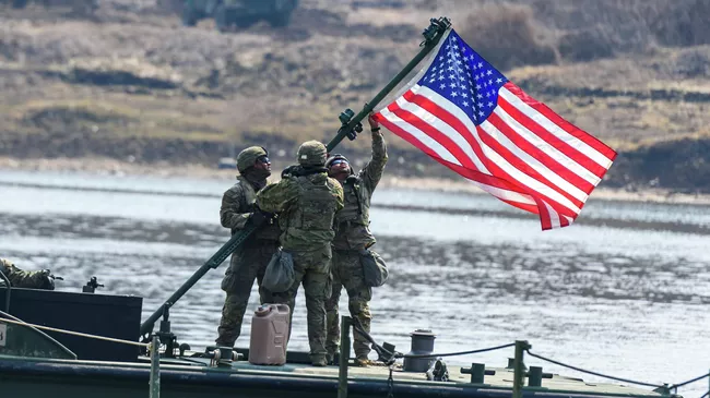 Американские военные во время учений