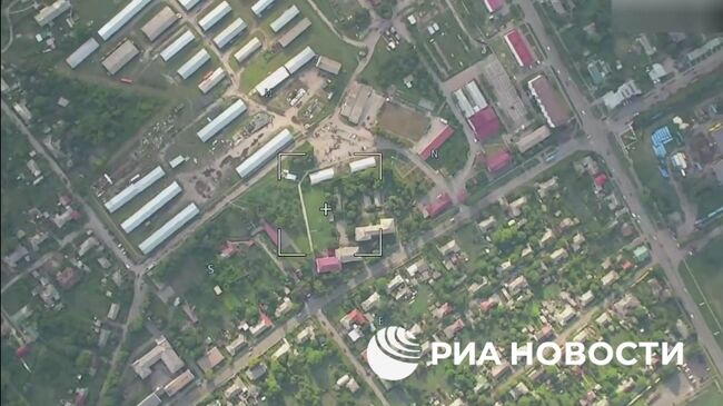 Уничтожение Геранями пункта временной дислокации ВСУ в Сумской области