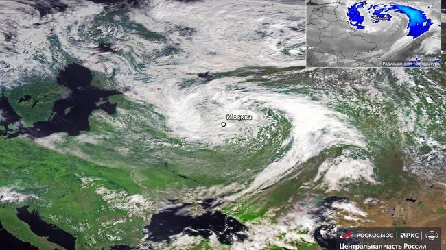 Спутниковый снимок циклона Корнелиус 