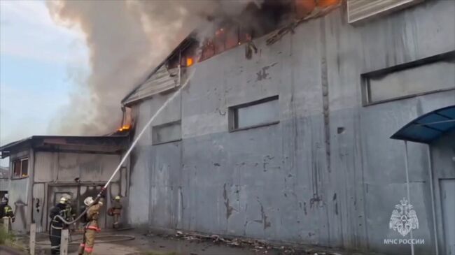 Ликвидация крупного пожара в Улан-Удэ