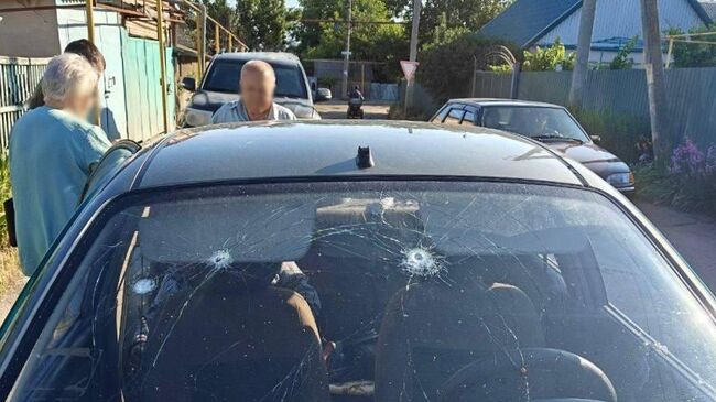 Последствия атаки беспилотника ВСУ по гражданскому автомобилю в Запорожской области