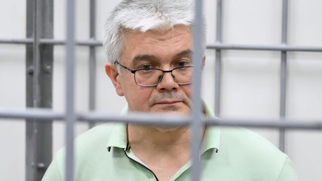 Бывший руководитель компании Оборонлогистика Антон Филатов во время оглашения приговора в Мосгорсуде