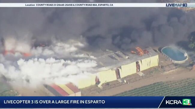 Взрыв на складе с фейерверками в округе Йоло в Калифорнии