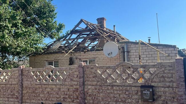 Последствия обстрела со стороны ВСУ в Херсонской области