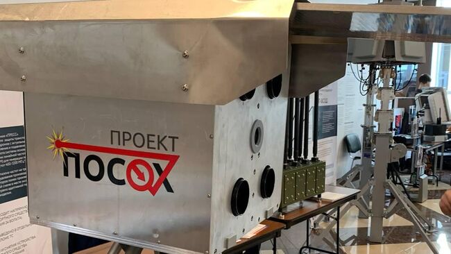 Прототип лазерного антидронового лучемета в рамках проекта Посох 