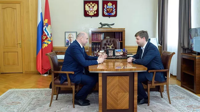 Врио губернатора Евгений Солнцев и Альберта Юмадилова
