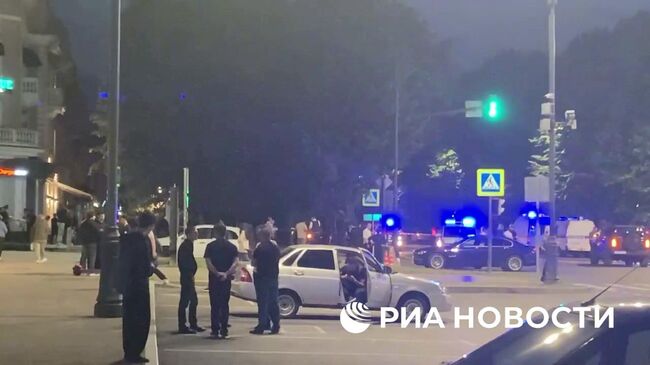 Следственные действия на месте нападения на сотрудника ДПС в Нальчике