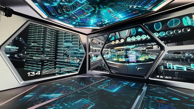 Стенд правительства Москвы на международной выставке Иннопром в Екатеринбурге