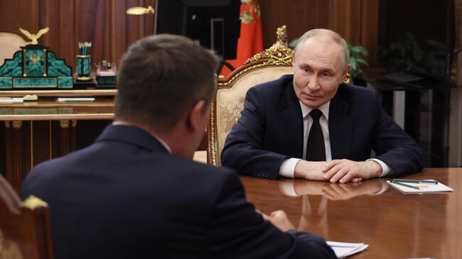 Рабочая встреча Путина с Андреем Никитиным 
