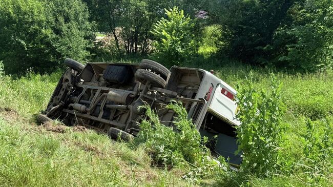 Место ДТП в подмосковном округе Ступино. 8 июля 2025