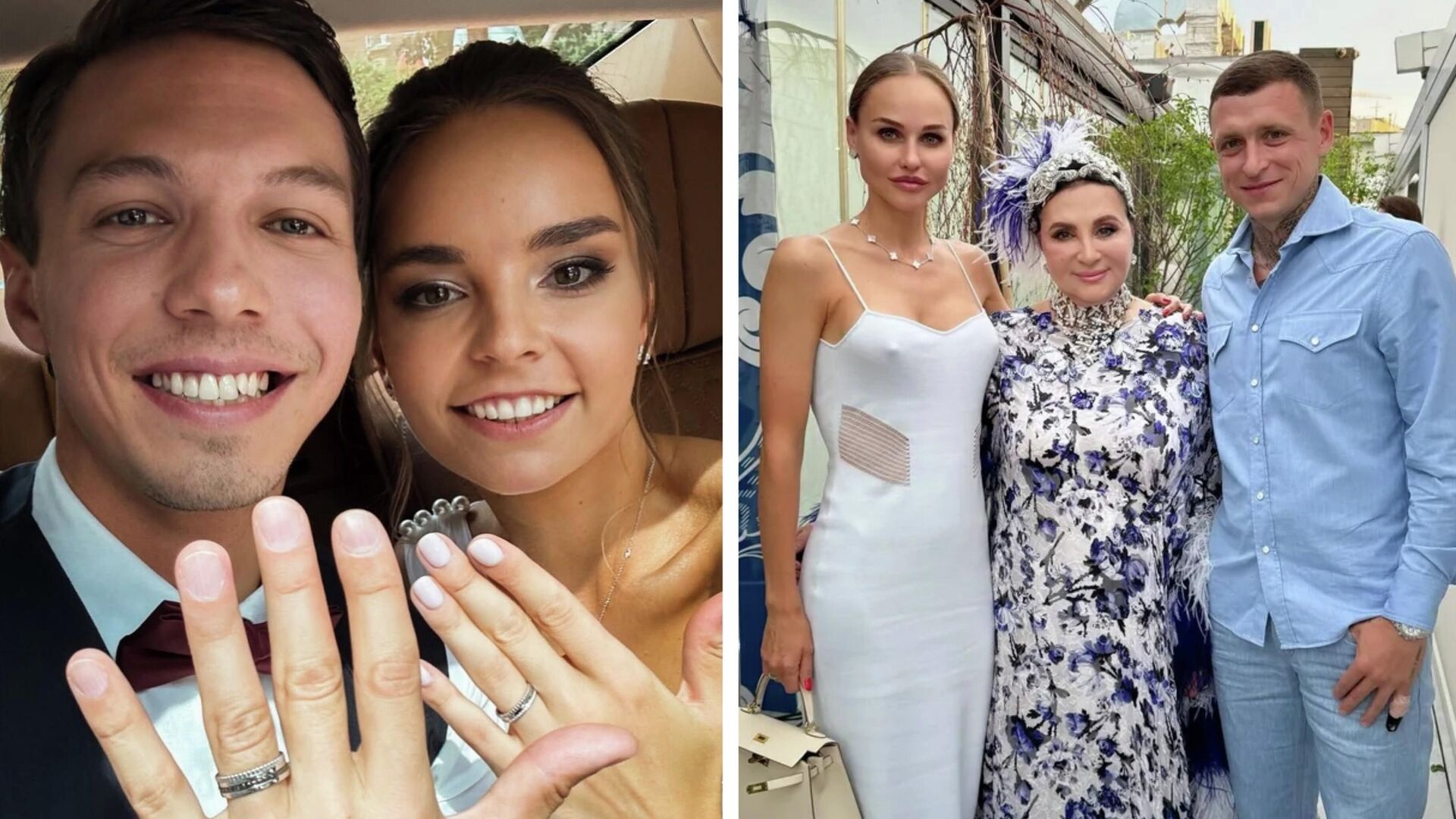 Дмитрий Соловьев и Дина Аверина (слева), Надежда Мамаева, Ирина Винер и Павел Мамаев (справа) Дмитрий Соловьев и Дина Аверина (слева), Надежда Мамаева, Ирина Винер и Павел Мамаев (справа) - РИА Новости, 1920, 08.07.2025