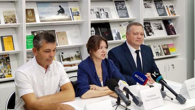 Заместитель Председателя Правительства Алтайского края Юрий Абдуллаев на пресс-конференции