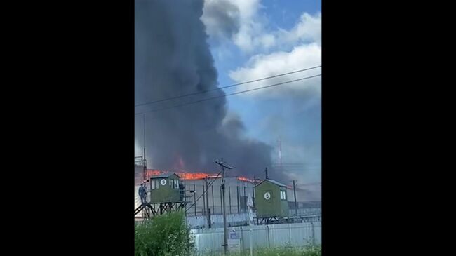 Пожар на территории колонии «Белый лебедь» в Соликамске